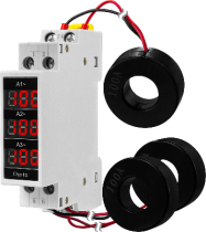 Амперметр трехфазный на DIN-рейку Omix D1-A3-3