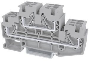 Клемма пружинная двухъярусная самозажимная проходная JUT14-2.5/2