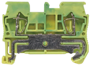 Клемма заземления пружинная самозажимная проходная JUT3-2.5PE